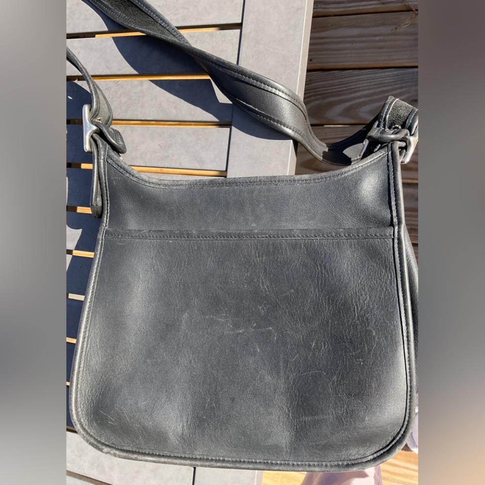 Vintage Coach Legacy Black Leather Shoulder Bag - Picture 10 of 13